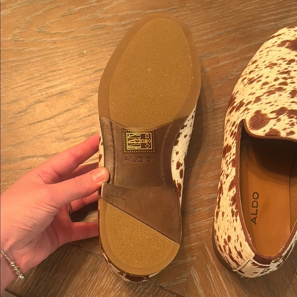 Aldo Cow Print Loafers - Picture 4 of 7